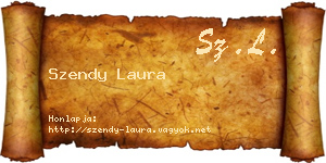 Szendy Laura névjegykártya